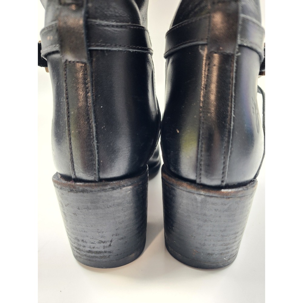 Frye Phillip Harness Tall Black Leather Boots Womens 8M Spain 77713 F906 - Picture 10 of 10